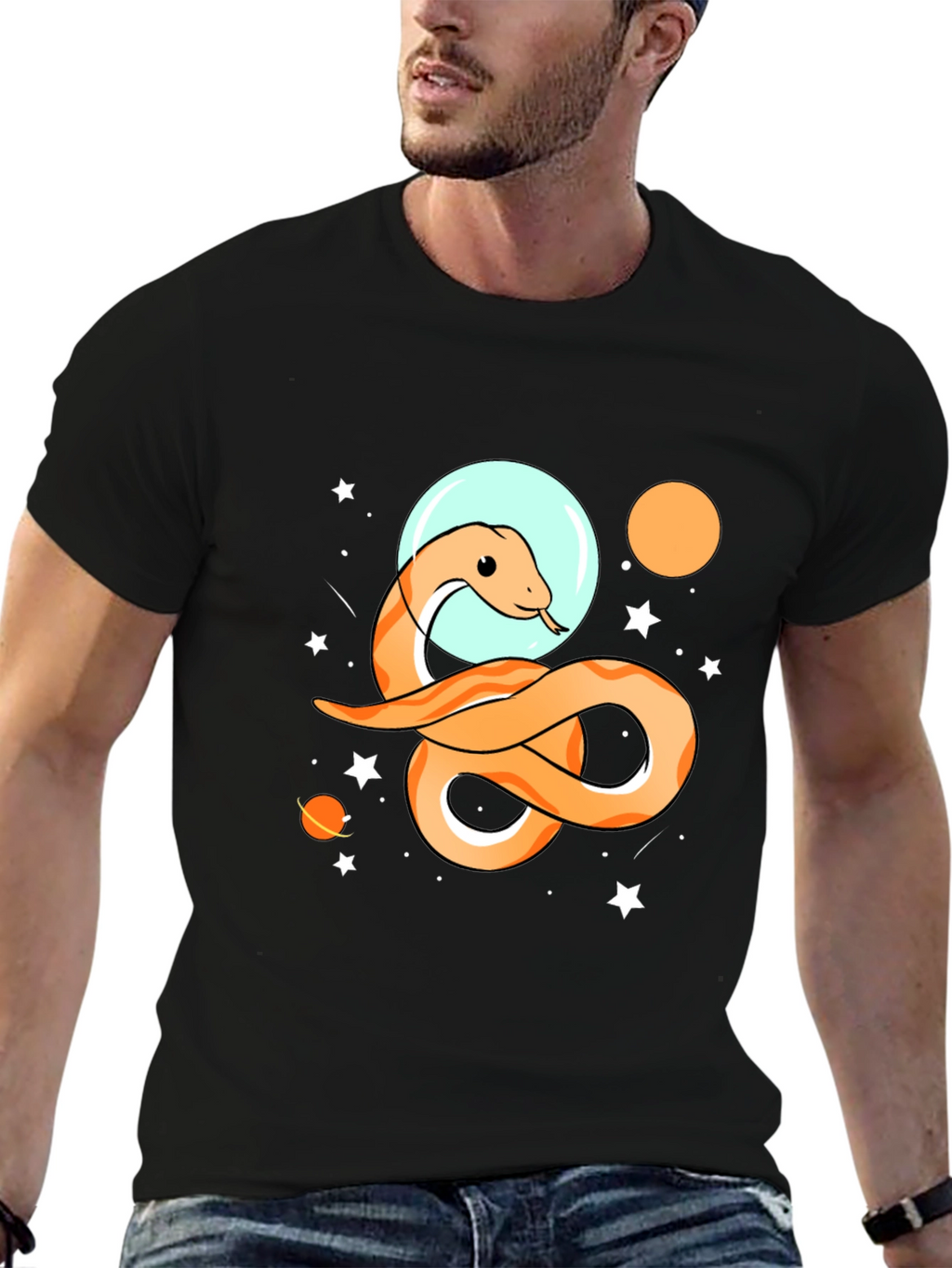 Cosmic Snake T-Shirt - Space Adventure Tee