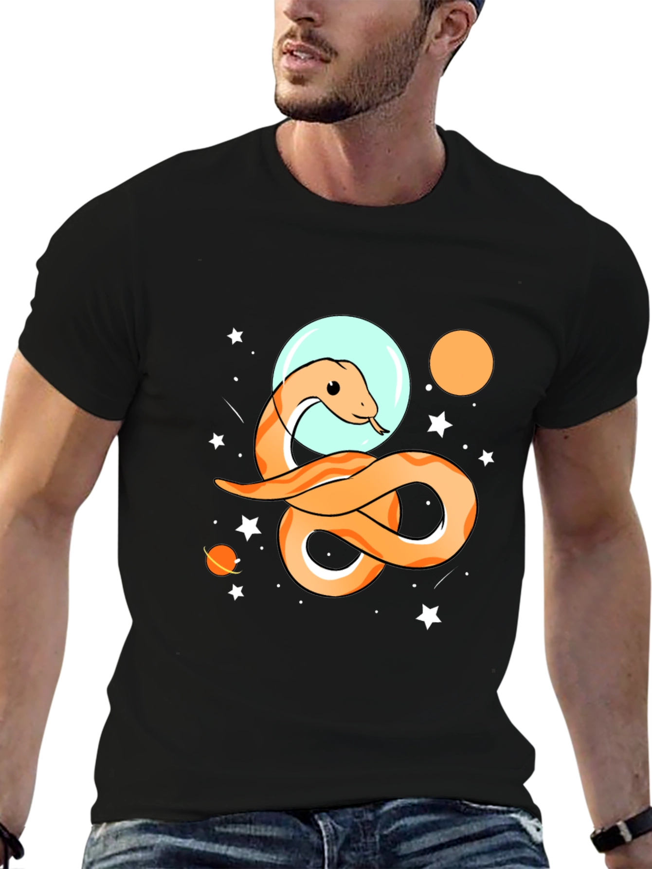 Cosmic Snake T-Shirt - Space Adventure Tee