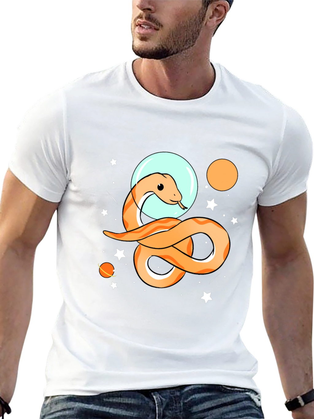 Cosmic Snake T-Shirt - Space Adventure Tee