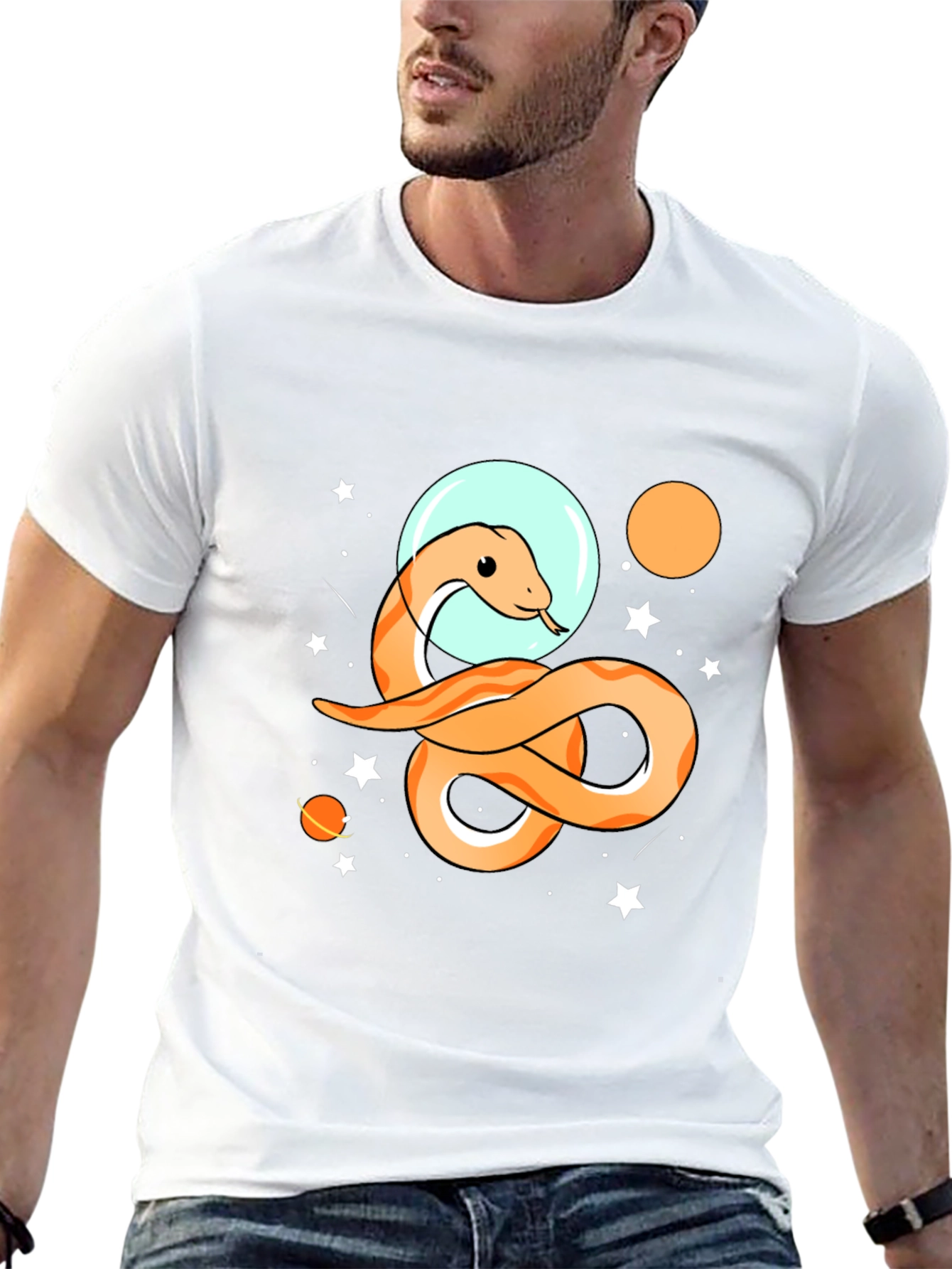 Cosmic Snake T-Shirt - Space Adventure Tee