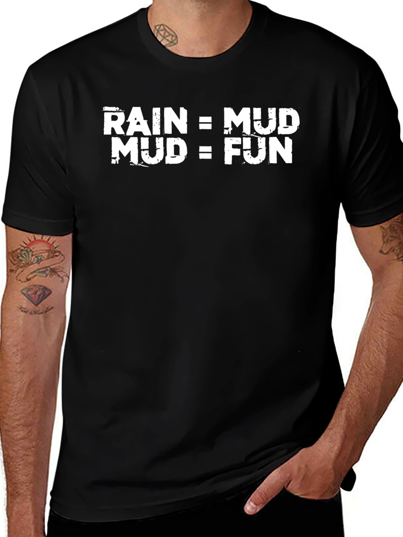 Rain Equals Mud Equals Fun Graphic Tee