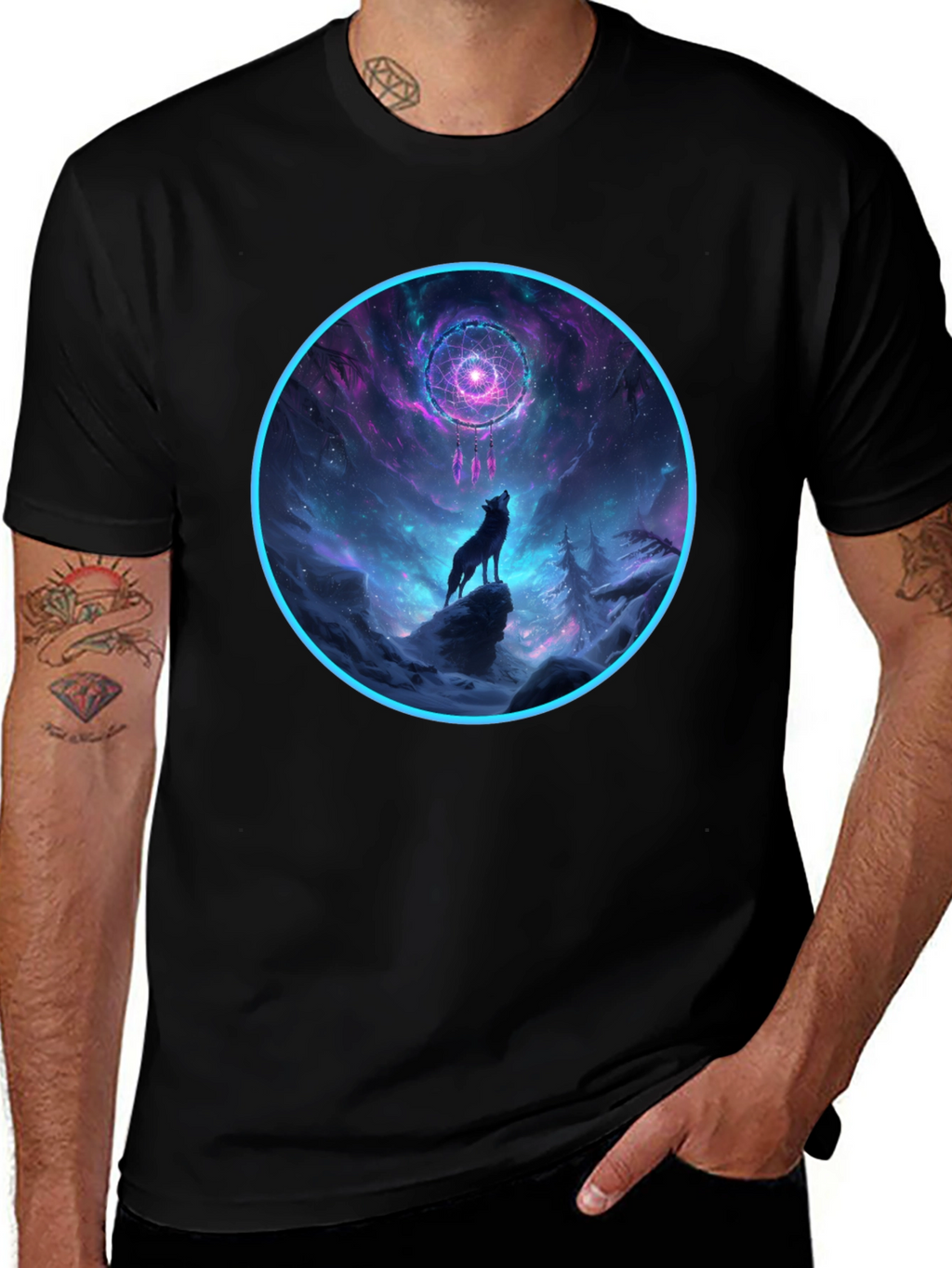 Wolf Dreamcatcher Graphic Tee