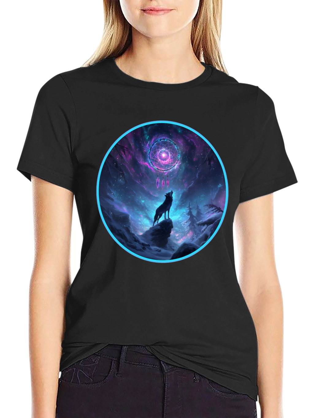 Wolf Dreamcatcher Graphic Tee