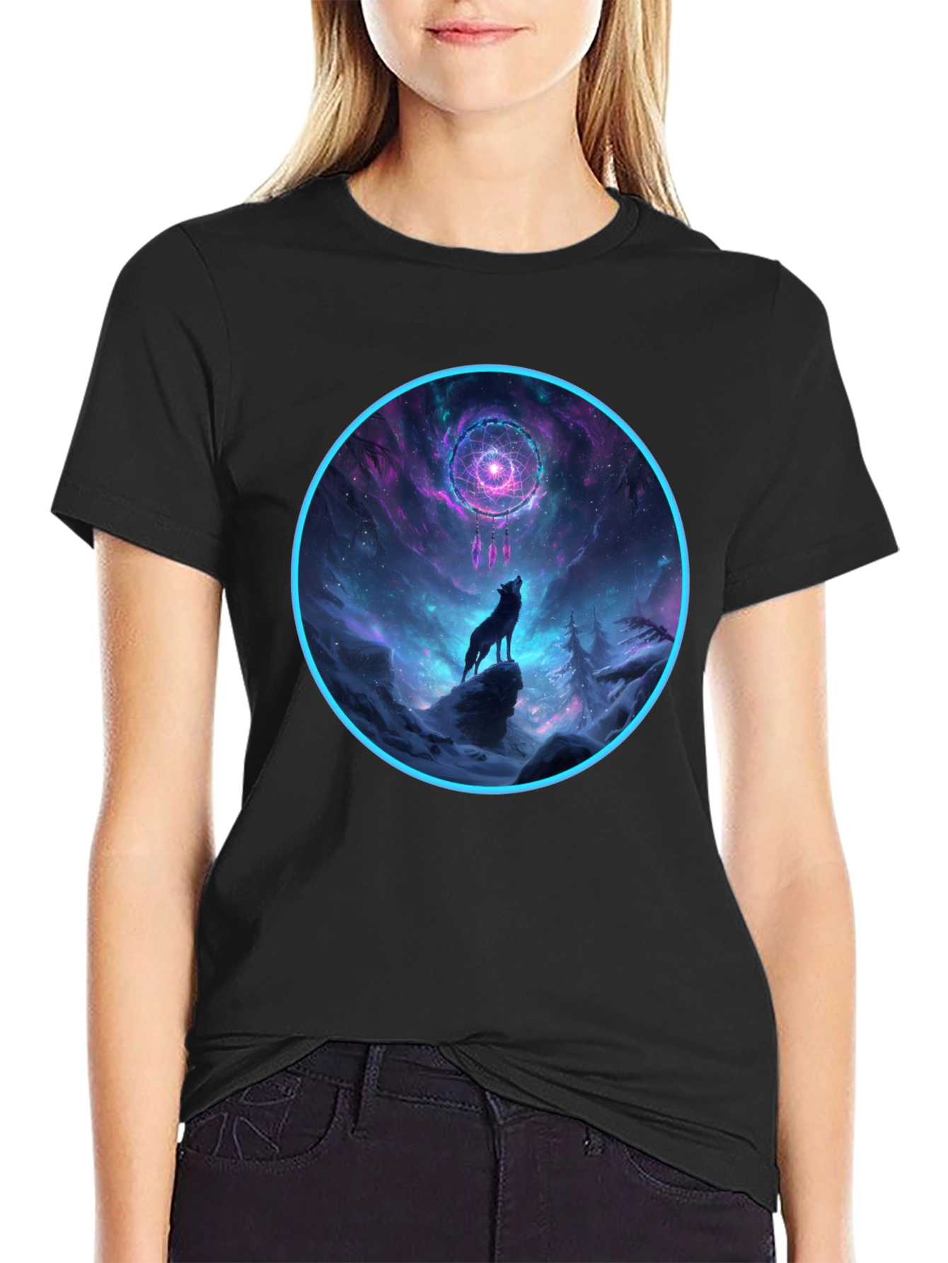 Wolf Dreamcatcher Graphic Tee