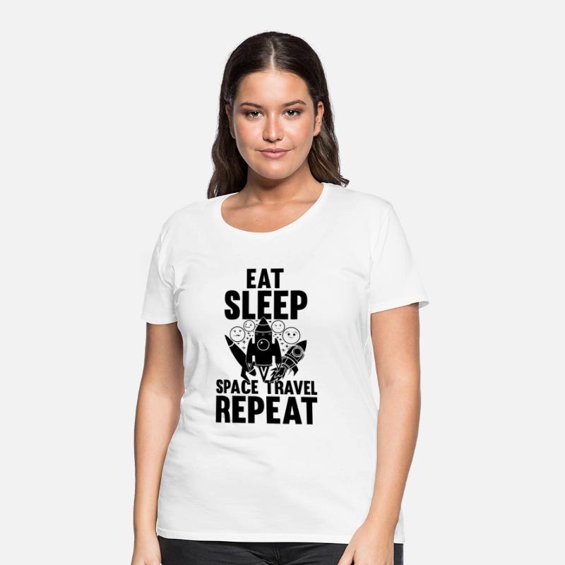Eat Sleep Space Travel Repeat - Space Ship Planets