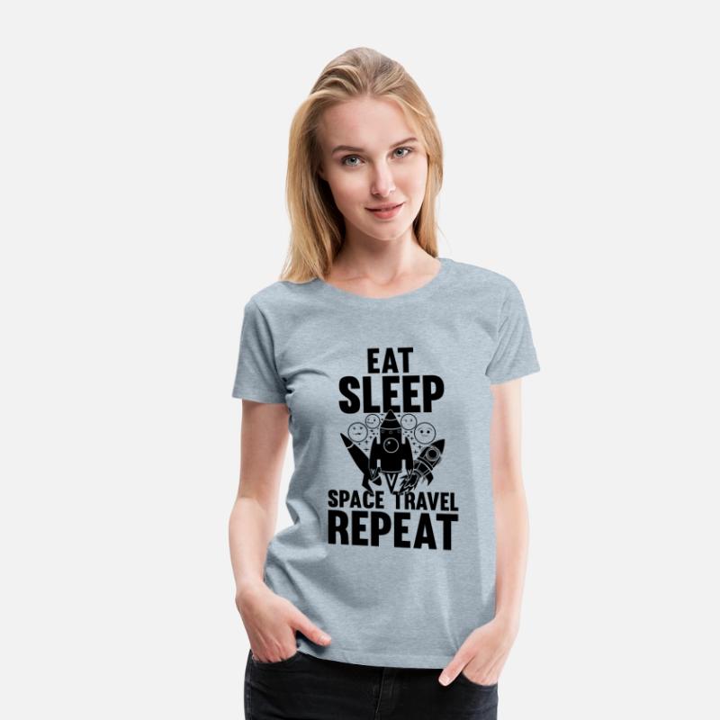 Eat Sleep Space Travel Repeat - Space Ship Planets