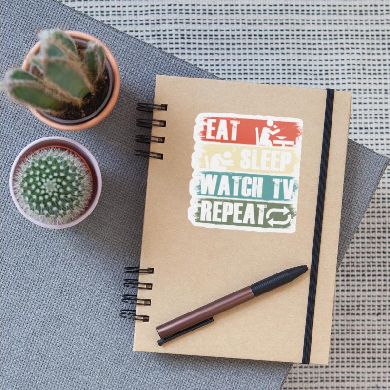 Eat Sleep Watch TV Television Movie Show Gift