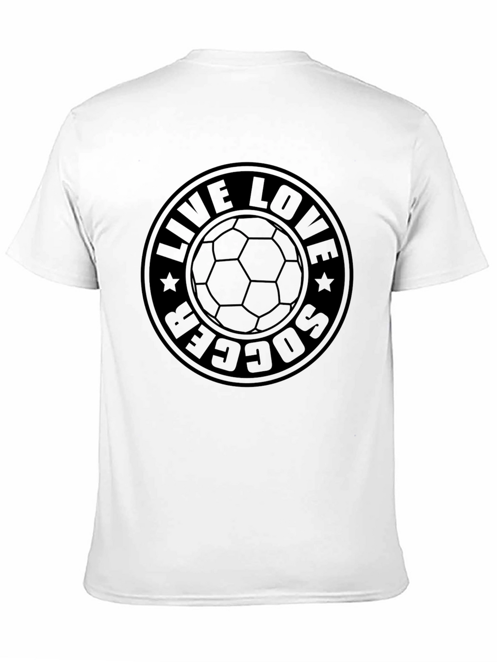 Live Love Soccer Black Graphic Tee Shirt