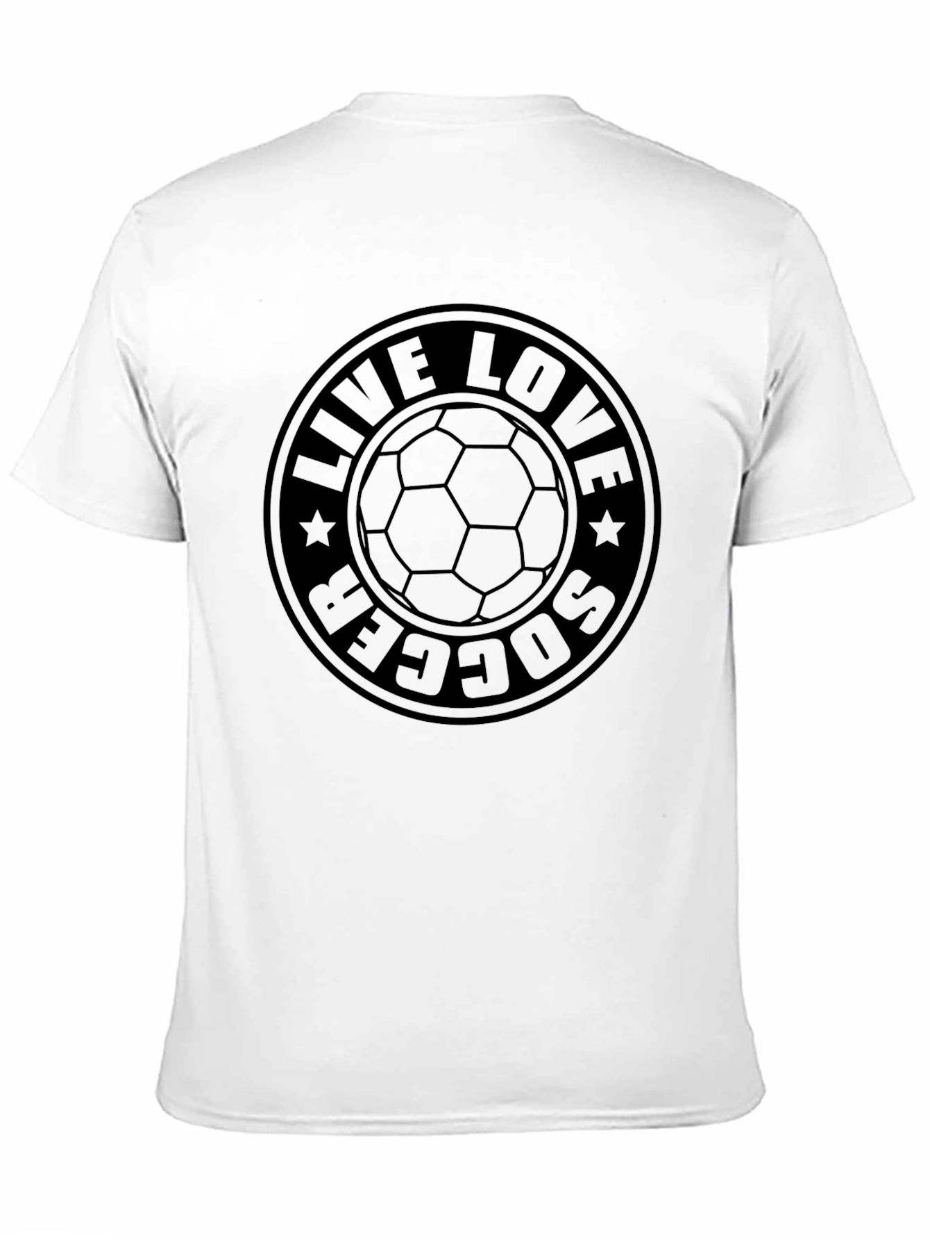 Live Love Soccer Black Graphic Tee Shirt