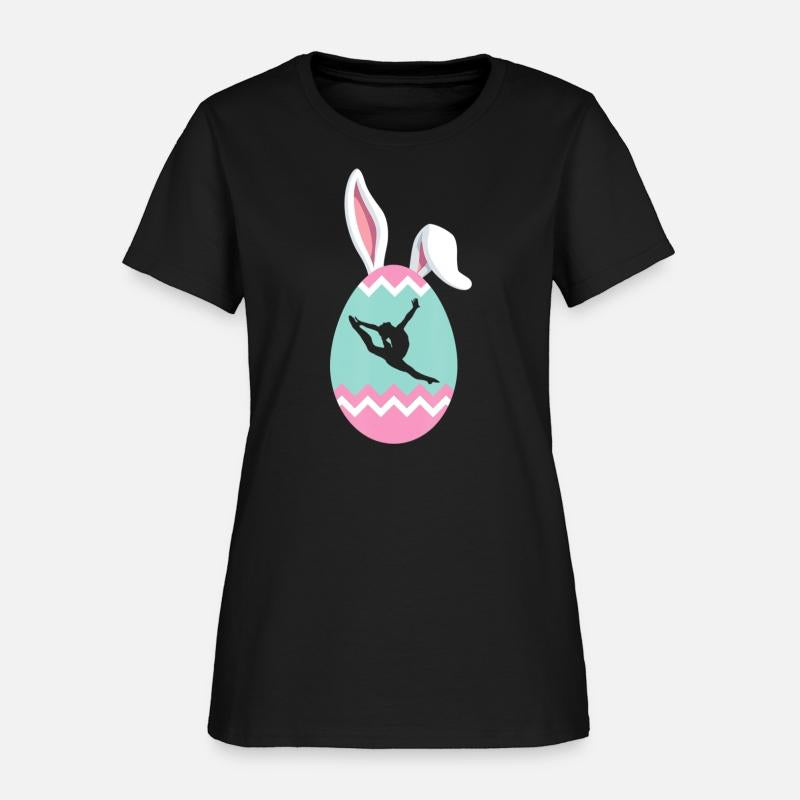 Eggcellent Gymnast Easter Egg Bunny Ears T Shirt