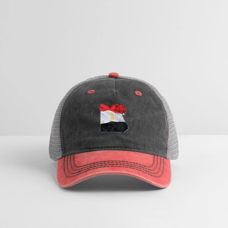 Egypt Flag in Egypt Map