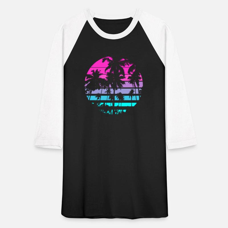 Eighties 80S 90S Beach Style With Palm Trees