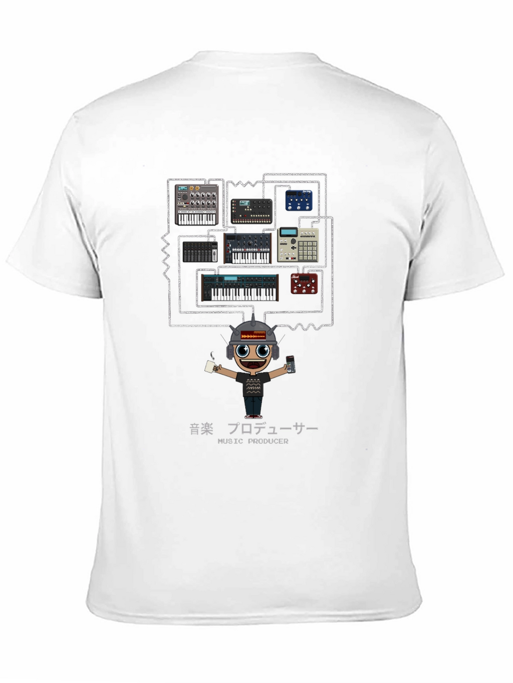 Music Producer Synth T-Shirt - Black Cotton Tee