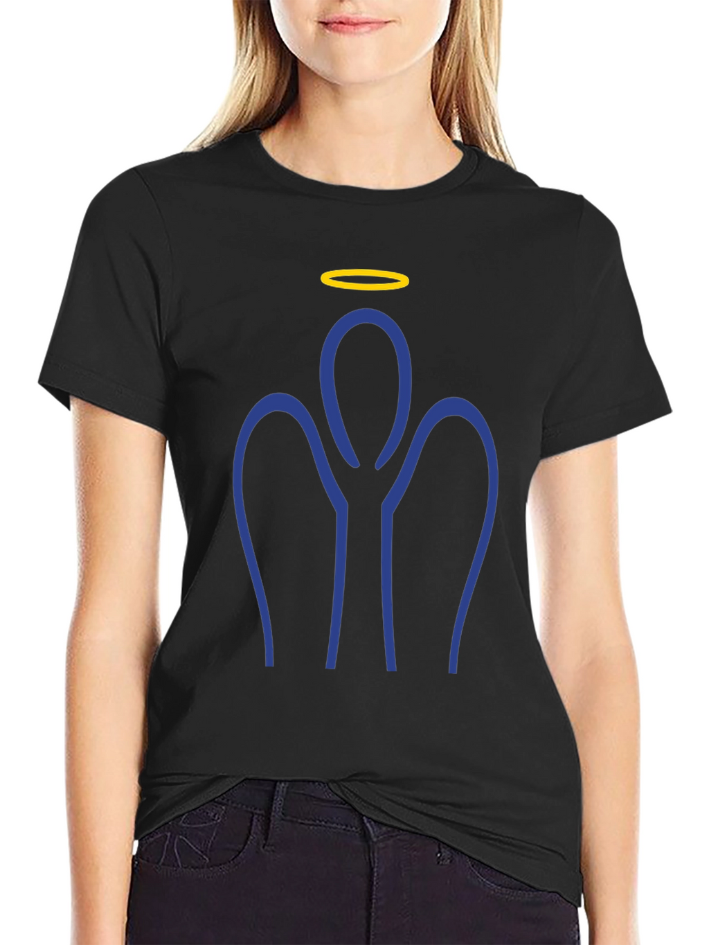 Angel Outline Graphic Tee - Stylish & Unique!