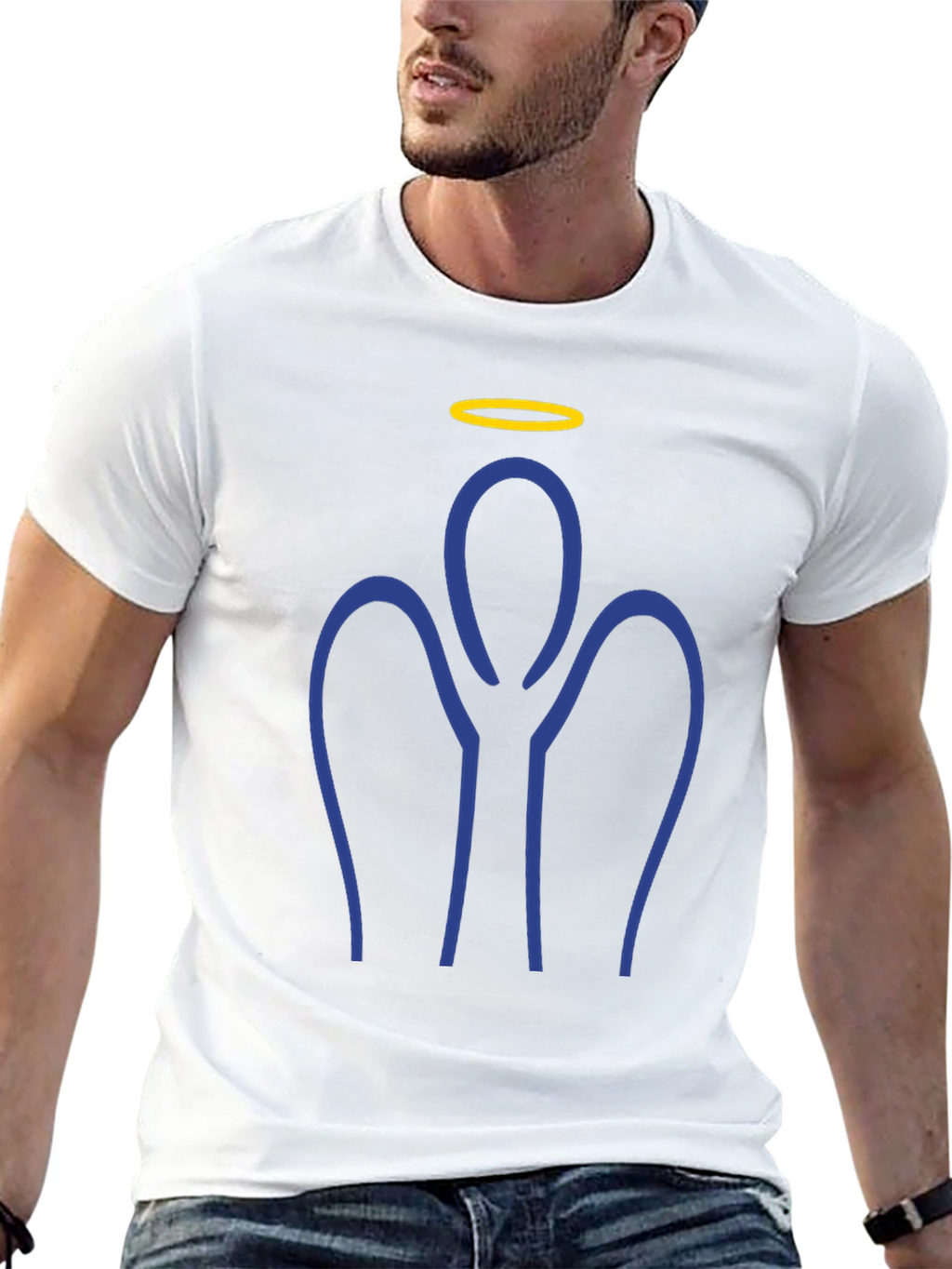 Angel Outline Graphic Tee - Stylish & Unique!