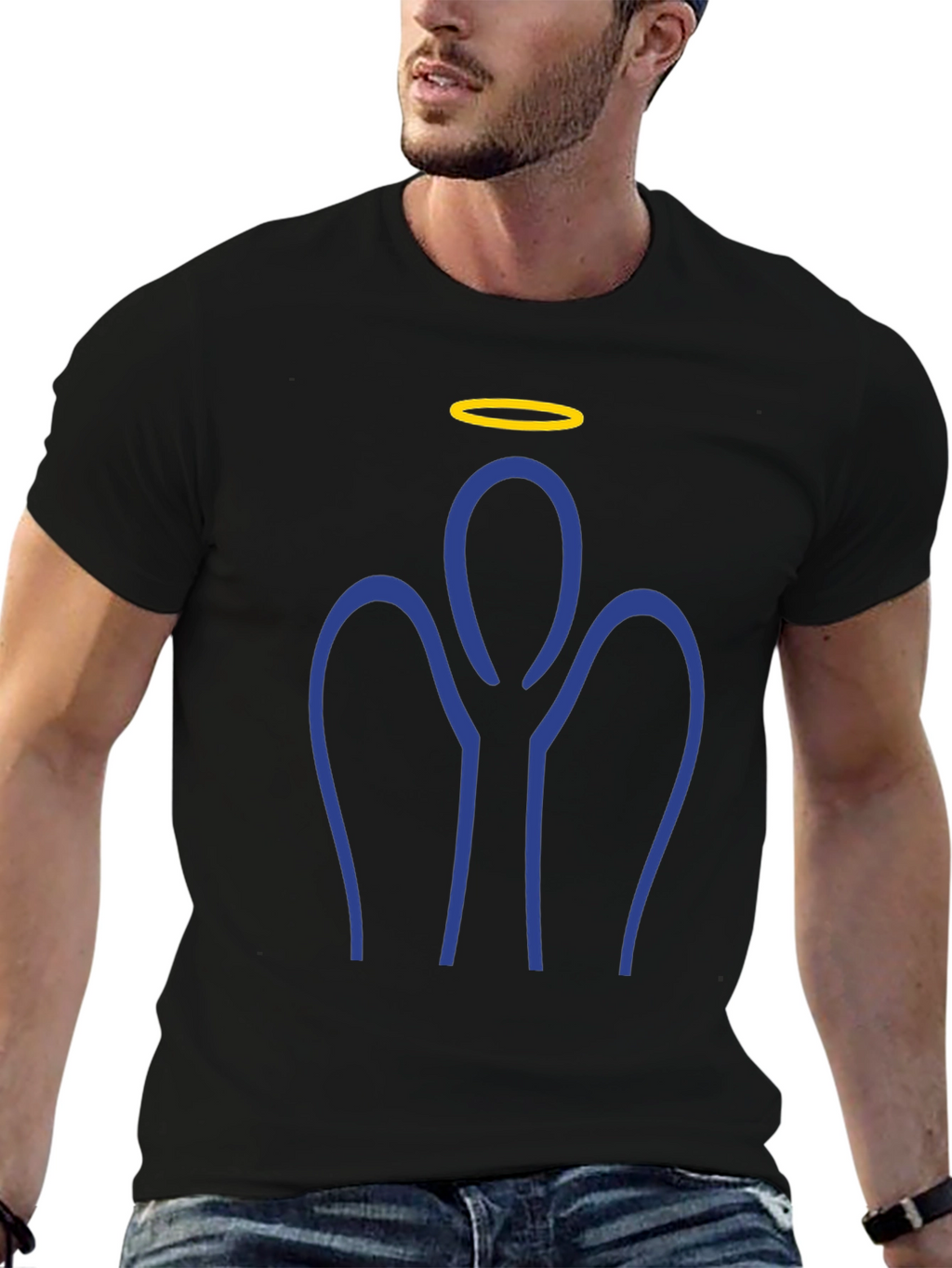 Angel Outline Graphic Tee - Stylish & Unique!