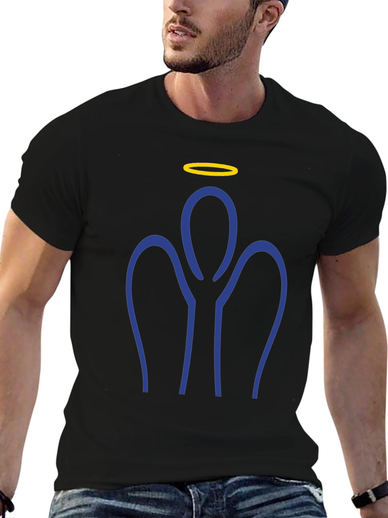 Angel Outline Graphic Tee - Stylish & Unique!