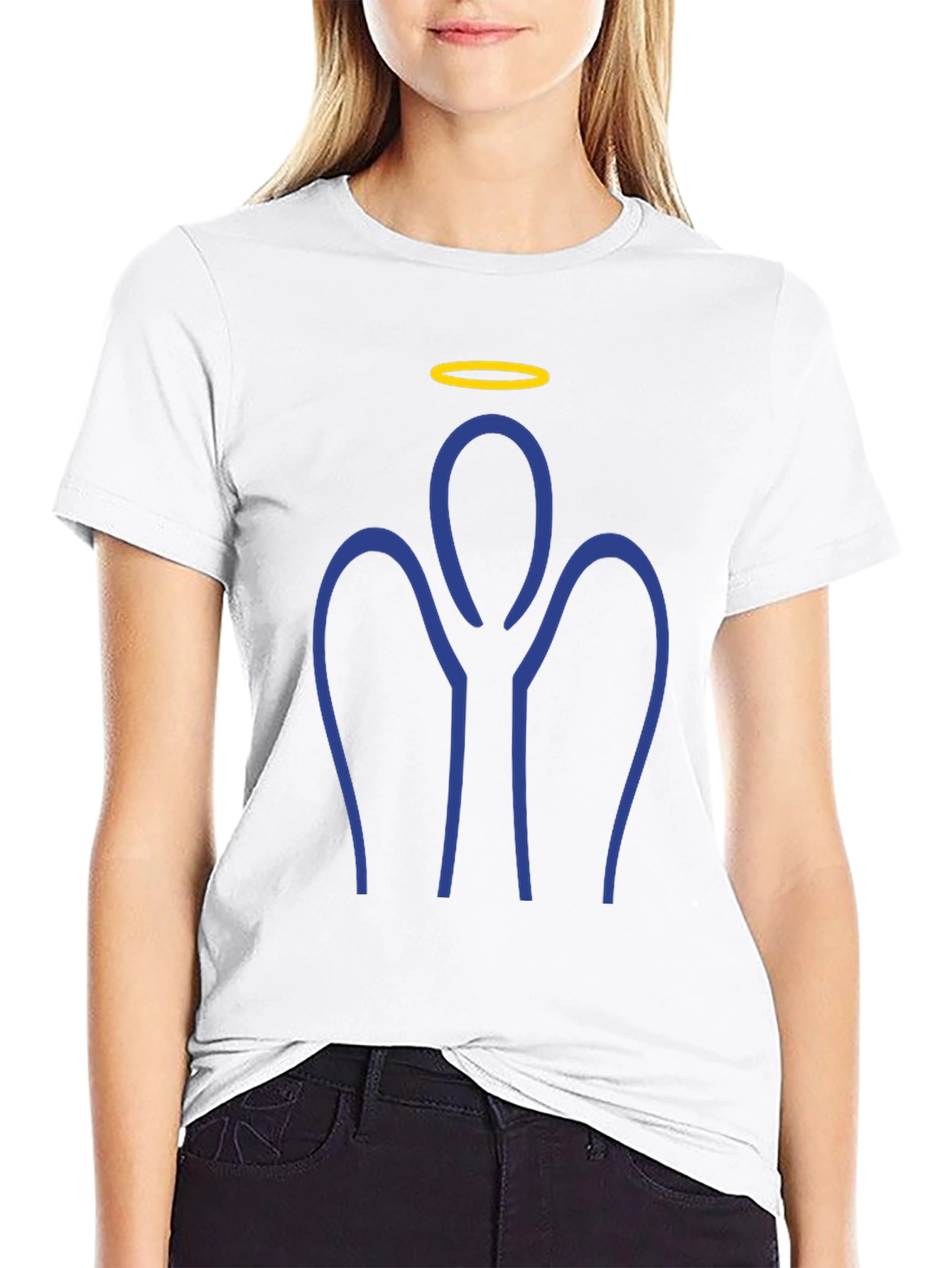 Angel Outline Graphic Tee - Stylish & Unique!