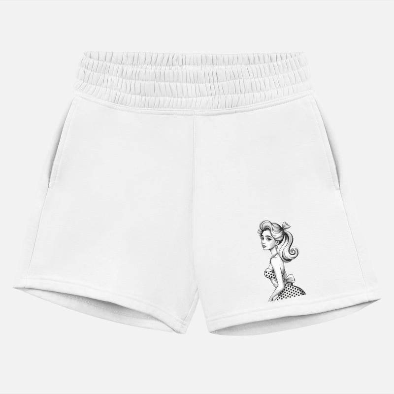 Elegant Retro Pin-Up Girl in Classic Polka Dots