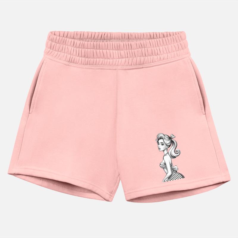 Elegant Retro Pin-Up Girl in Classic Polka Dots