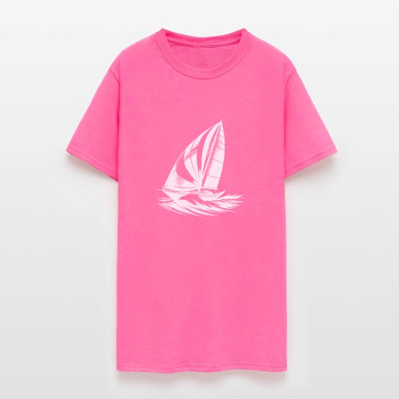 Elegant Sailing Boat Plows Through The Waves