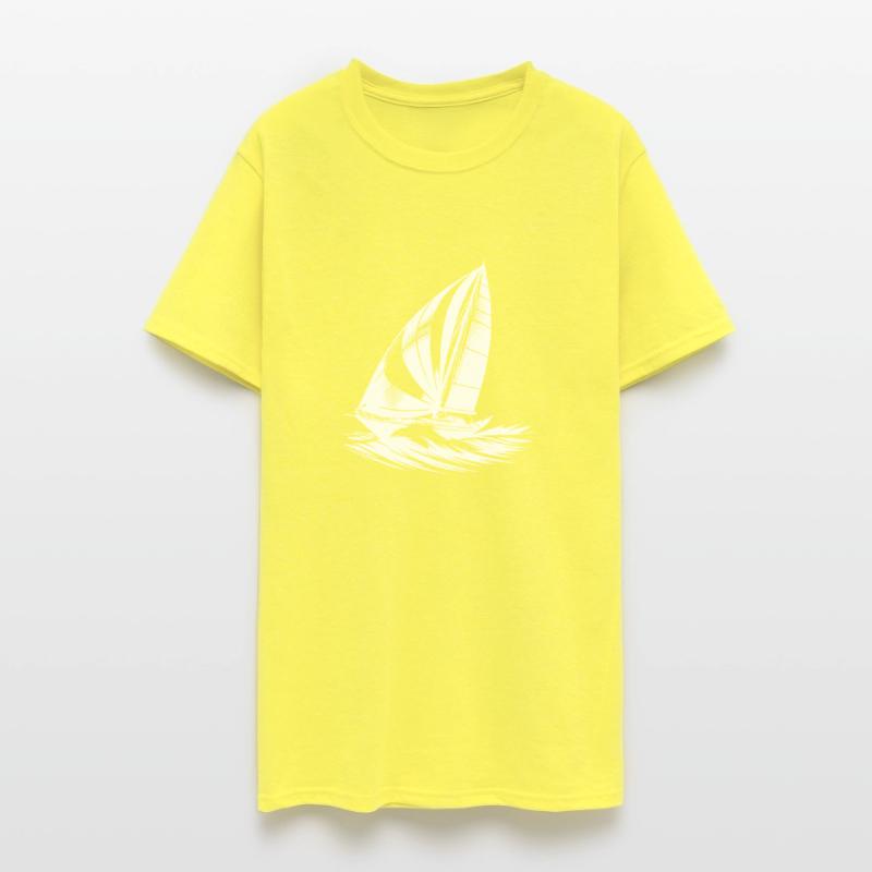 Elegant Sailing Boat Plows Through The Waves