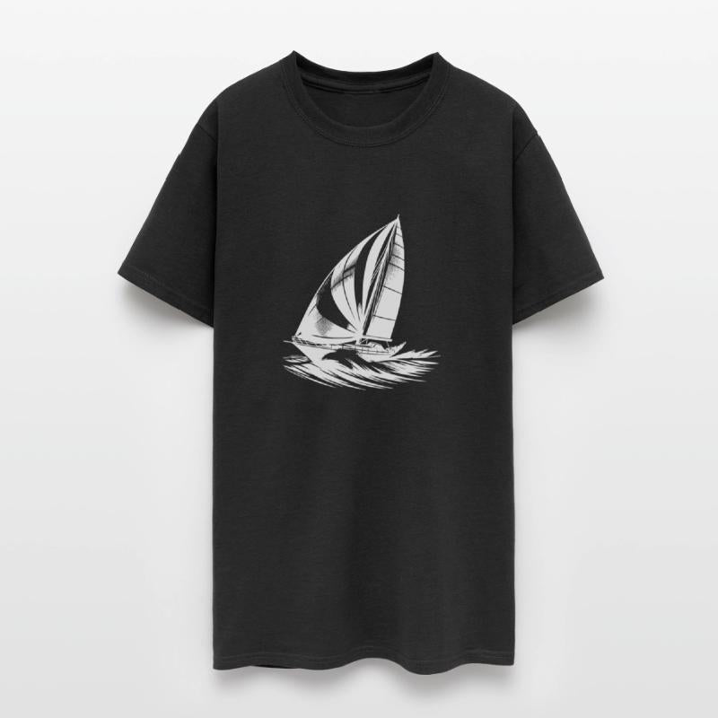 Elegant Sailing Boat Plows Through The Waves