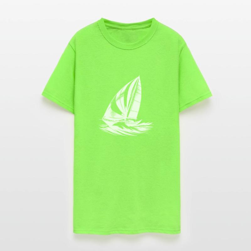 Elegant Sailing Boat Plows Through The Waves