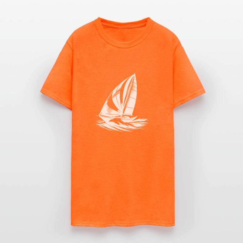 Elegant Sailing Boat Plows Through The Waves