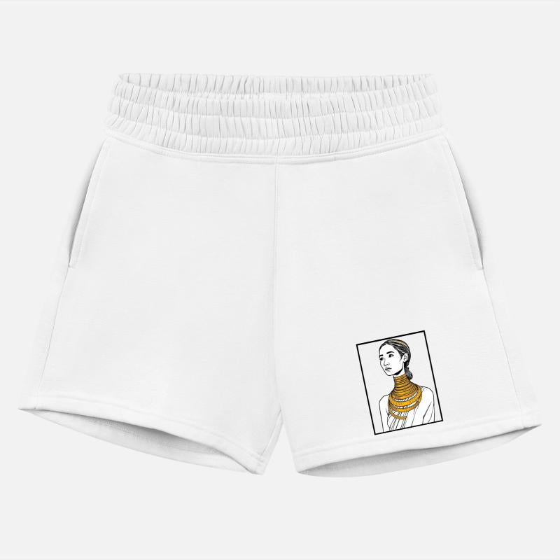 Elegant Woman with Gold Jewelry Portrait