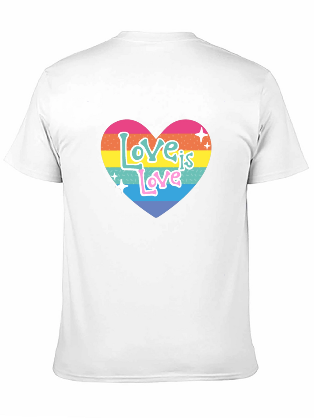 Love is Love Rainbow Heart Graphic Tee - Black