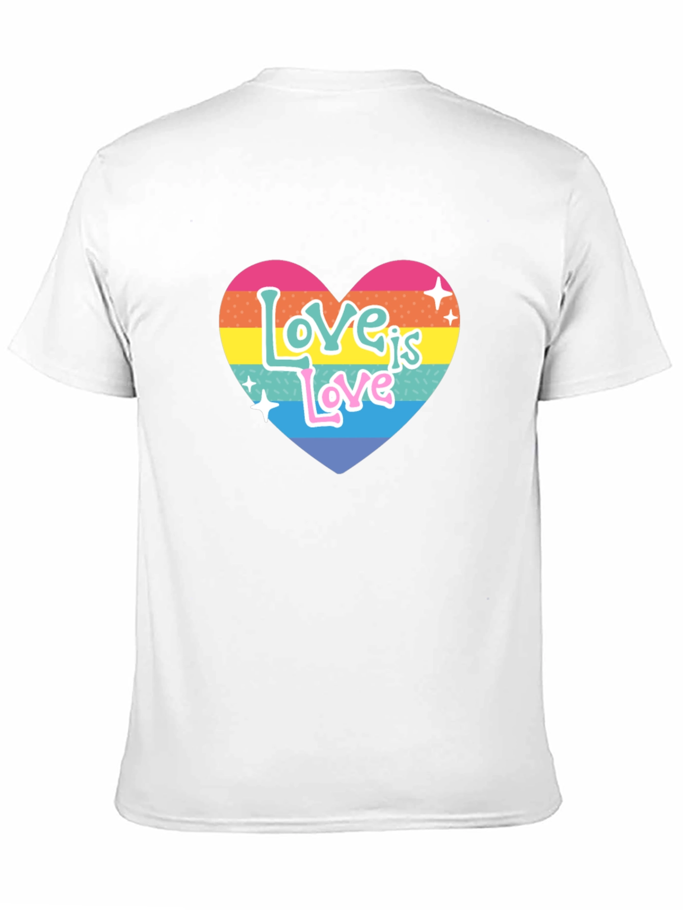 Love is Love Rainbow Heart Graphic Tee - Black