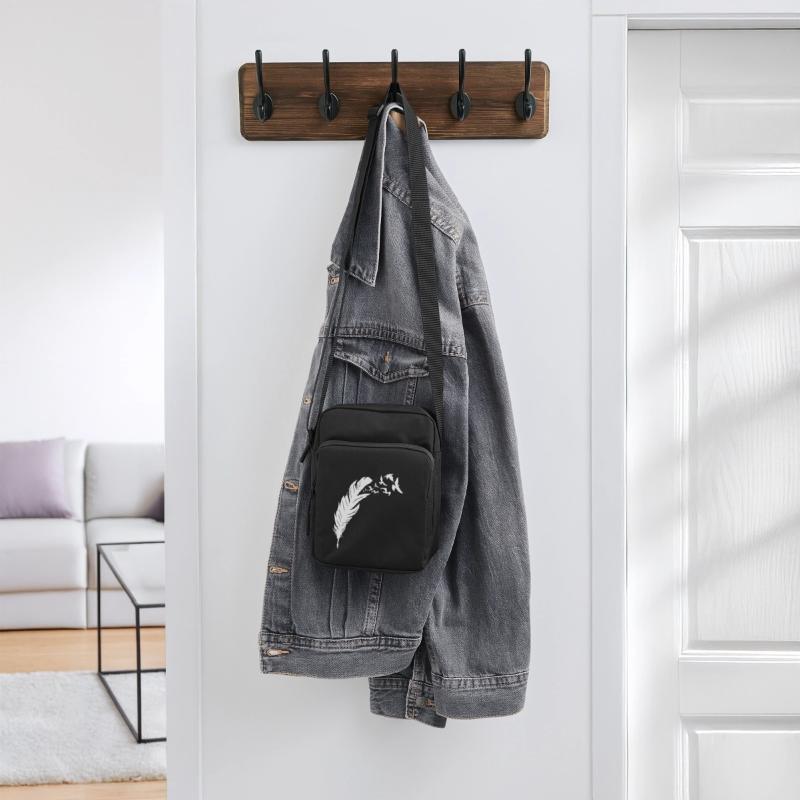 Ethereal Feather with Flying Birds Design