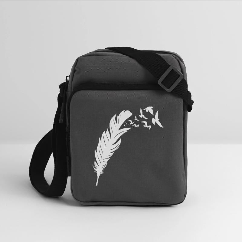 Ethereal Feather with Flying Birds Design