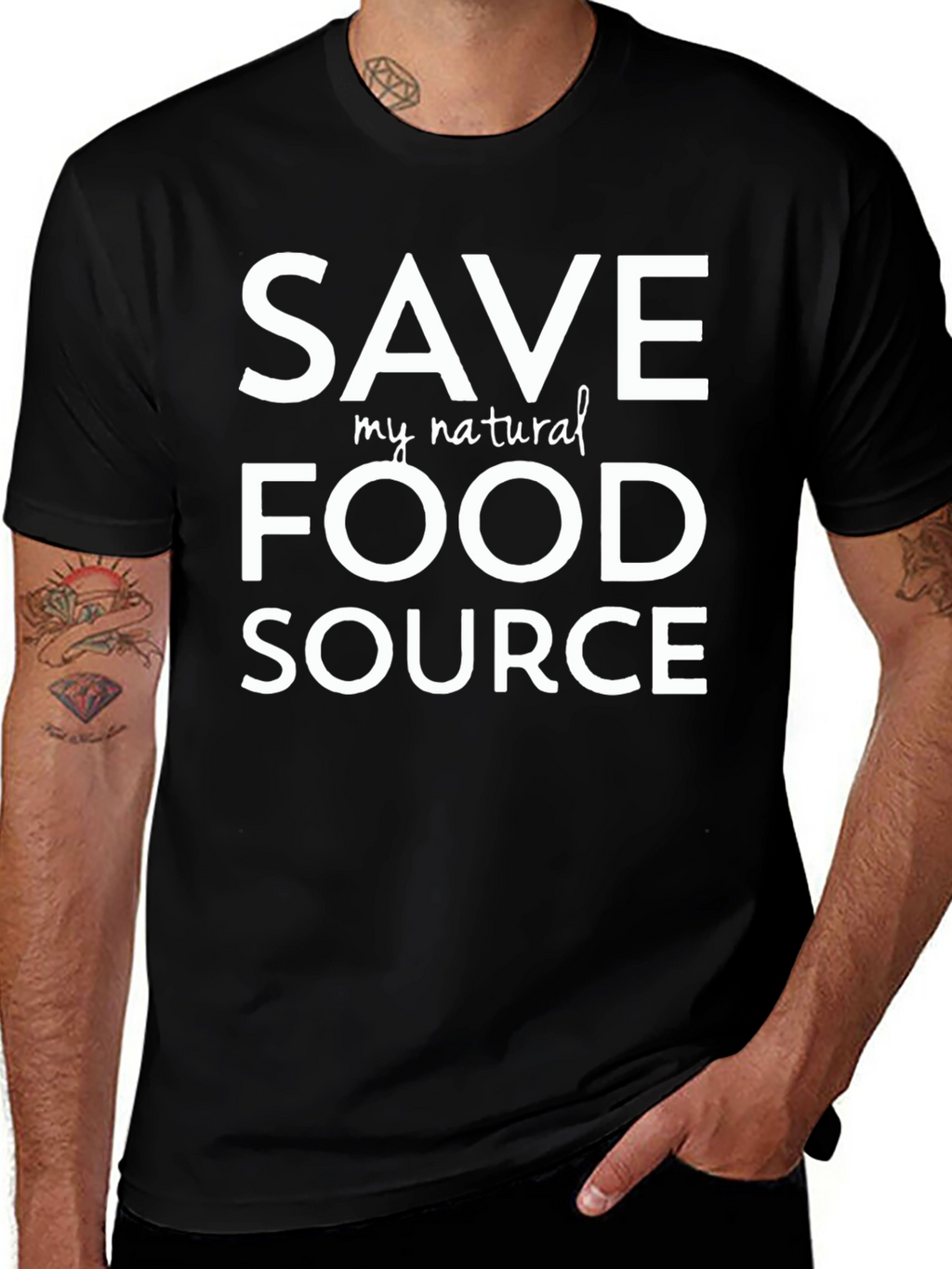 Save My Natural Food Source T-Shirt - Black