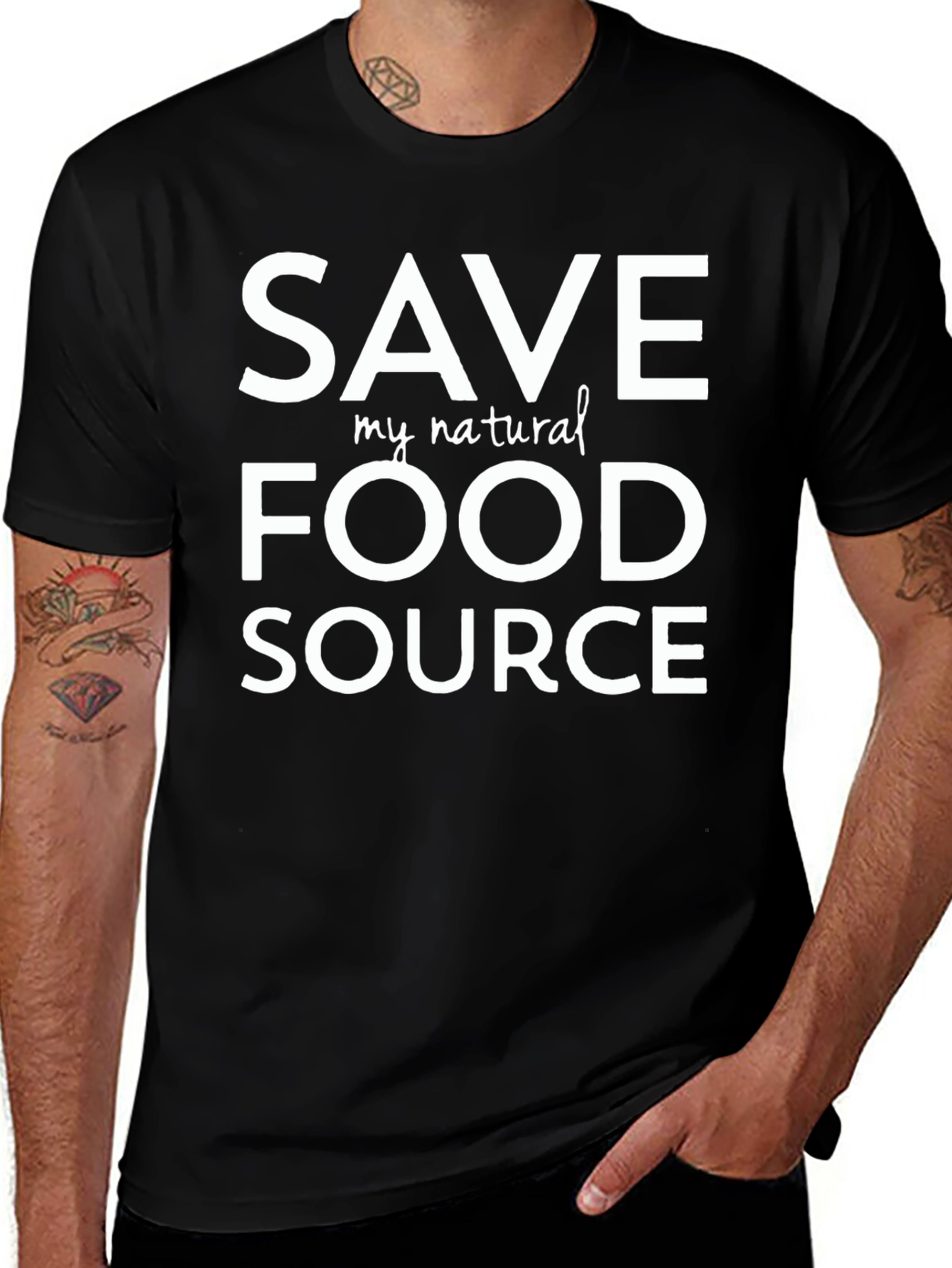Save My Natural Food Source T-Shirt - Black