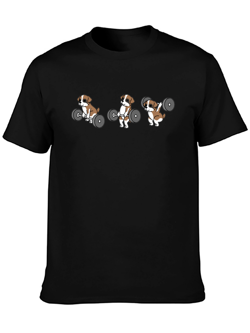 Weightlifting Puppy T-Shirt - Black