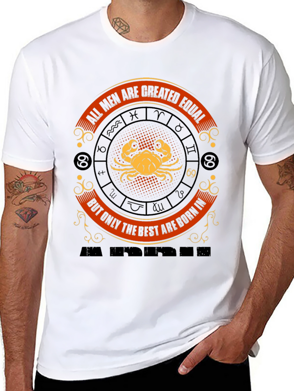 Cancer Zodiac T-Shirt - All Men Are Created Equal