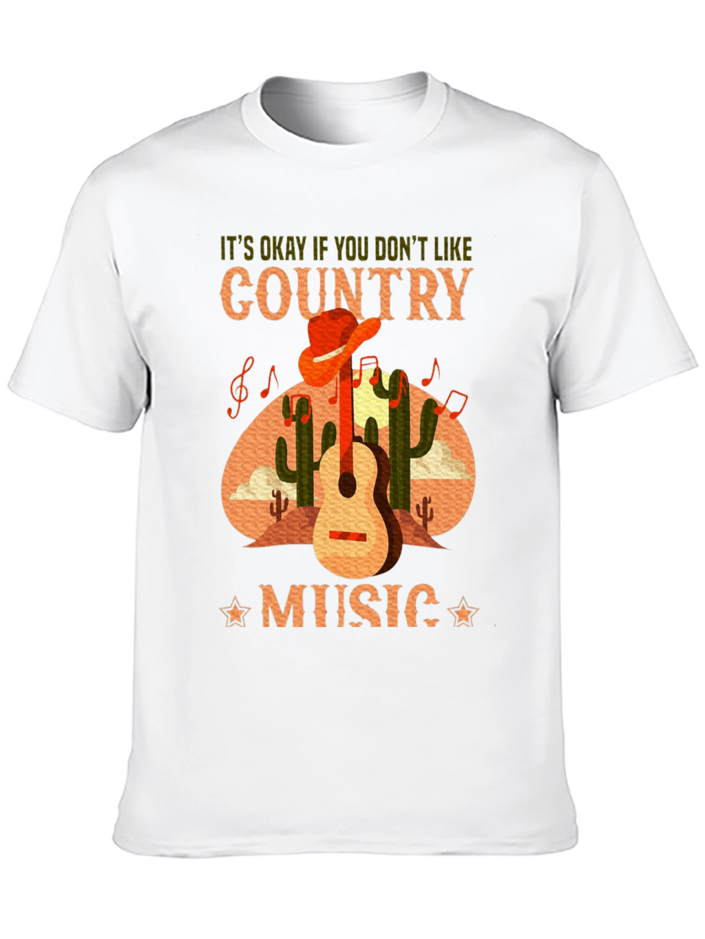 Country Music T-Shirt Guitar Cactus Tee