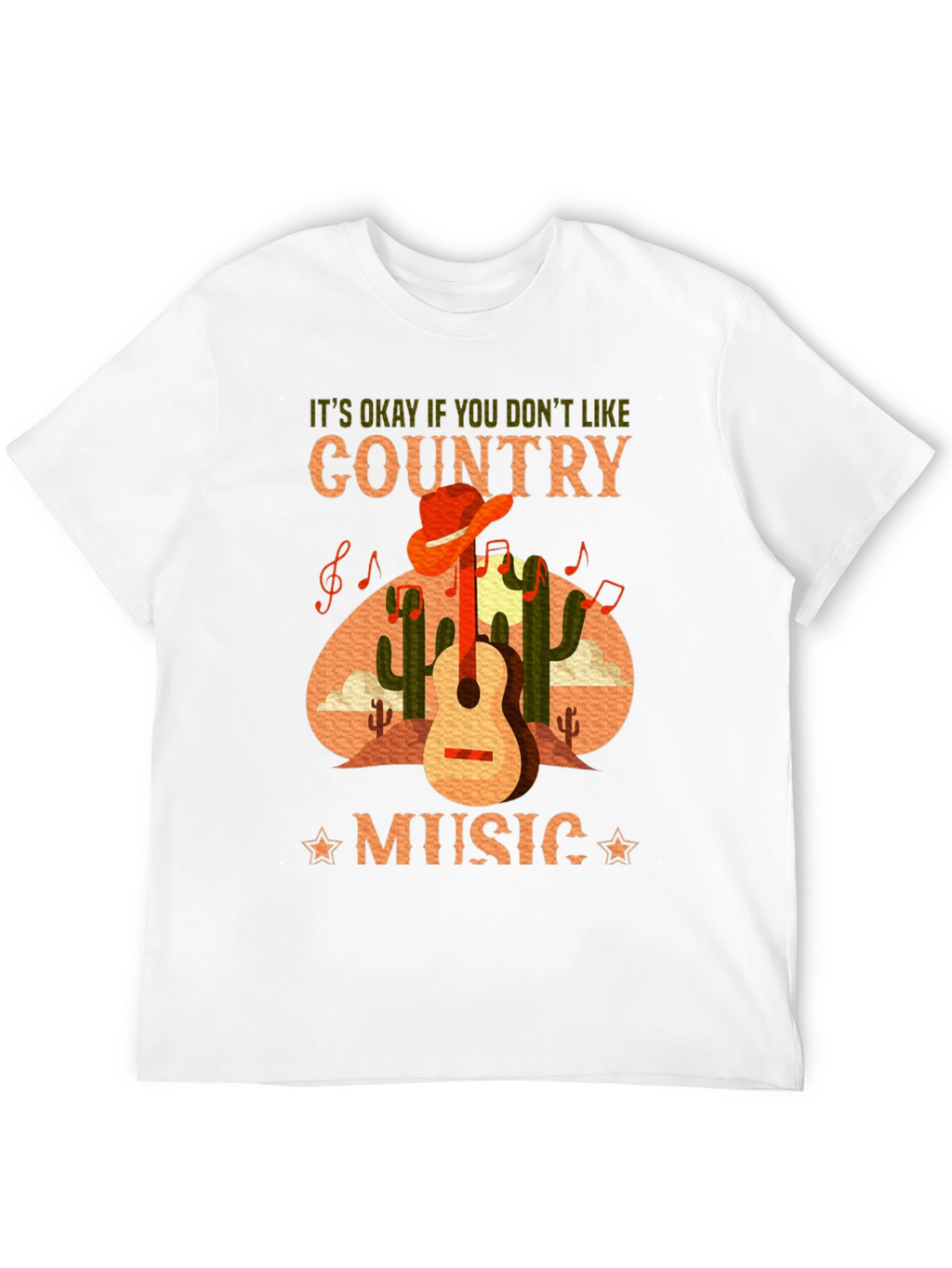 Country Music T-Shirt Guitar Cactus Tee