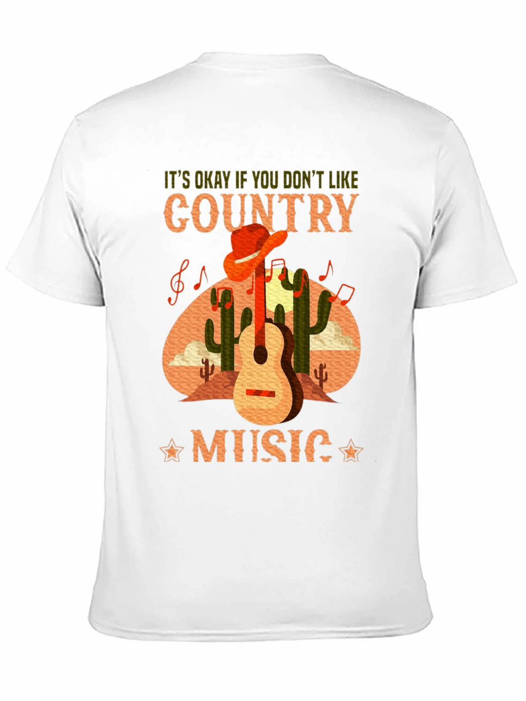 Country Music T-Shirt Guitar Cactus Tee