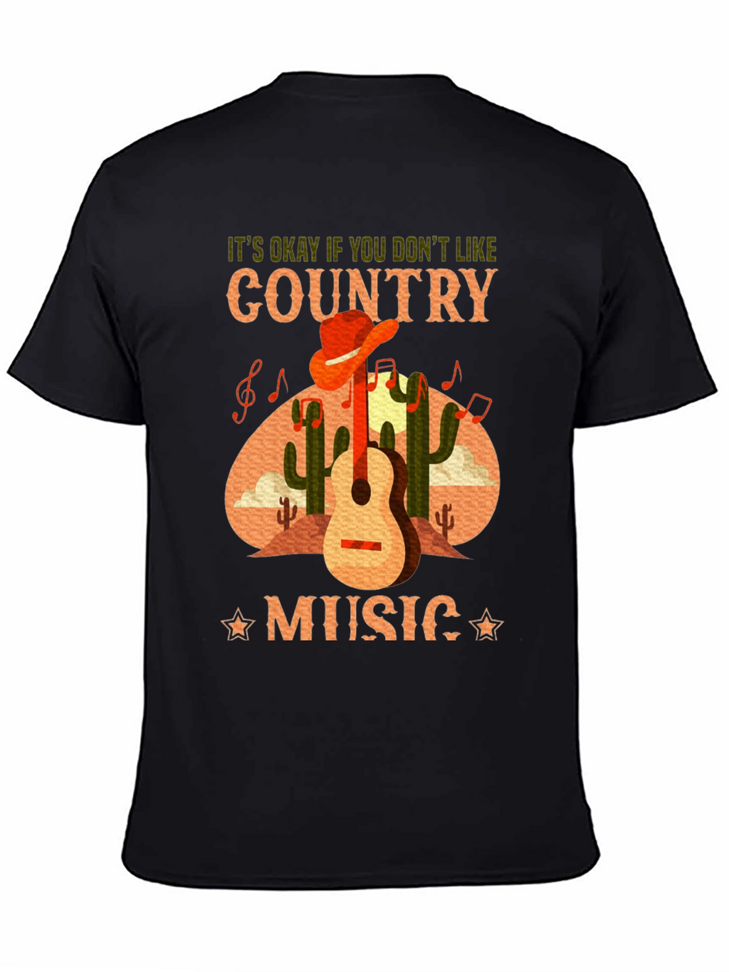 Country Music T-Shirt Guitar Cactus Tee
