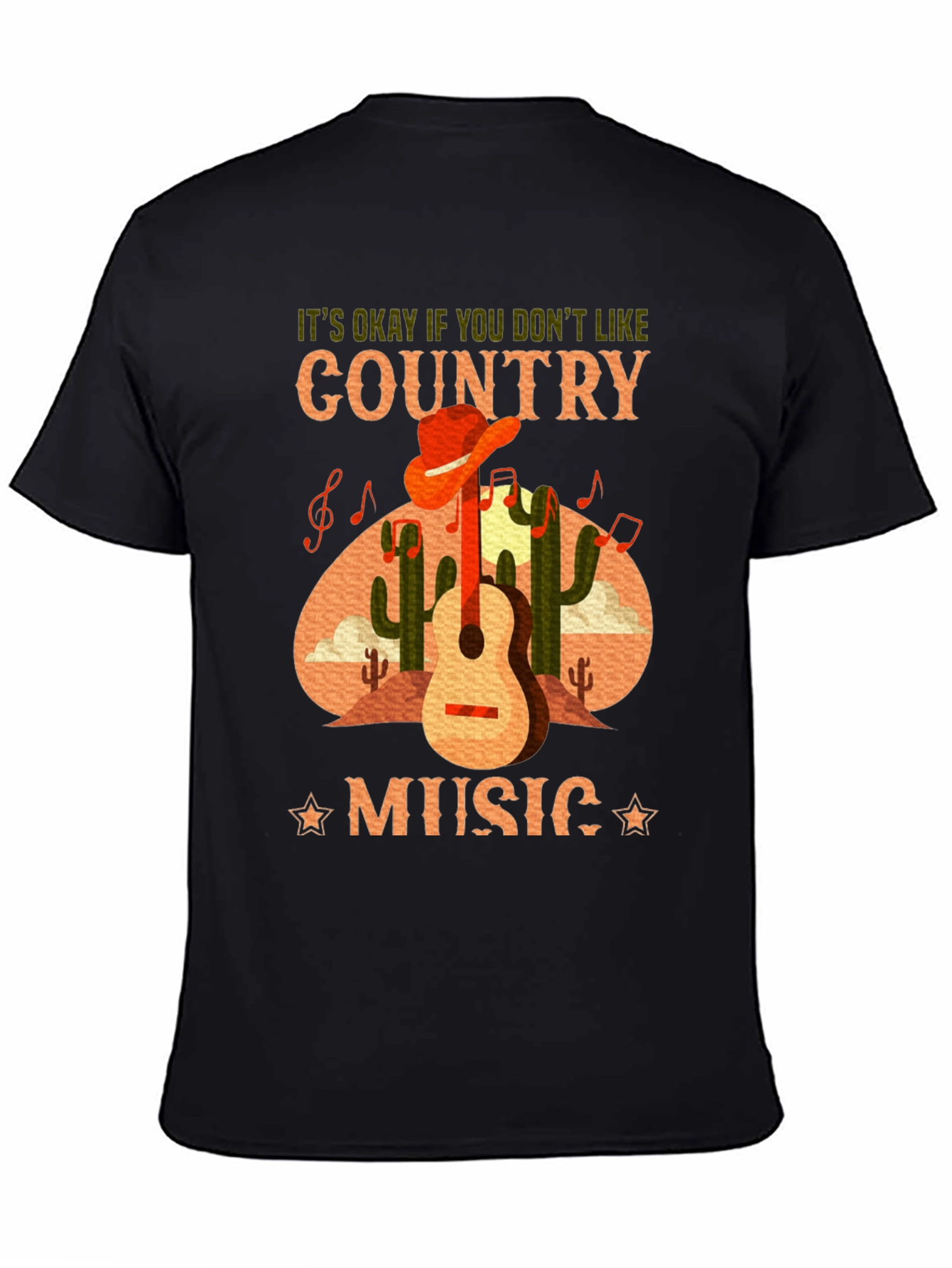 Country Music T-Shirt Guitar Cactus Tee