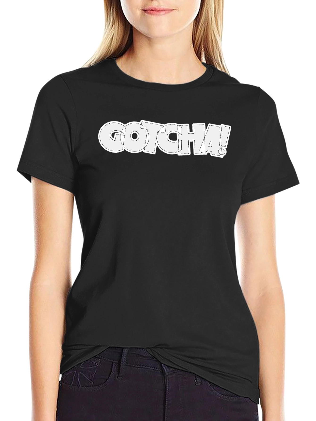 Gotcha! Graphic Print Crew Neck T-Shirt