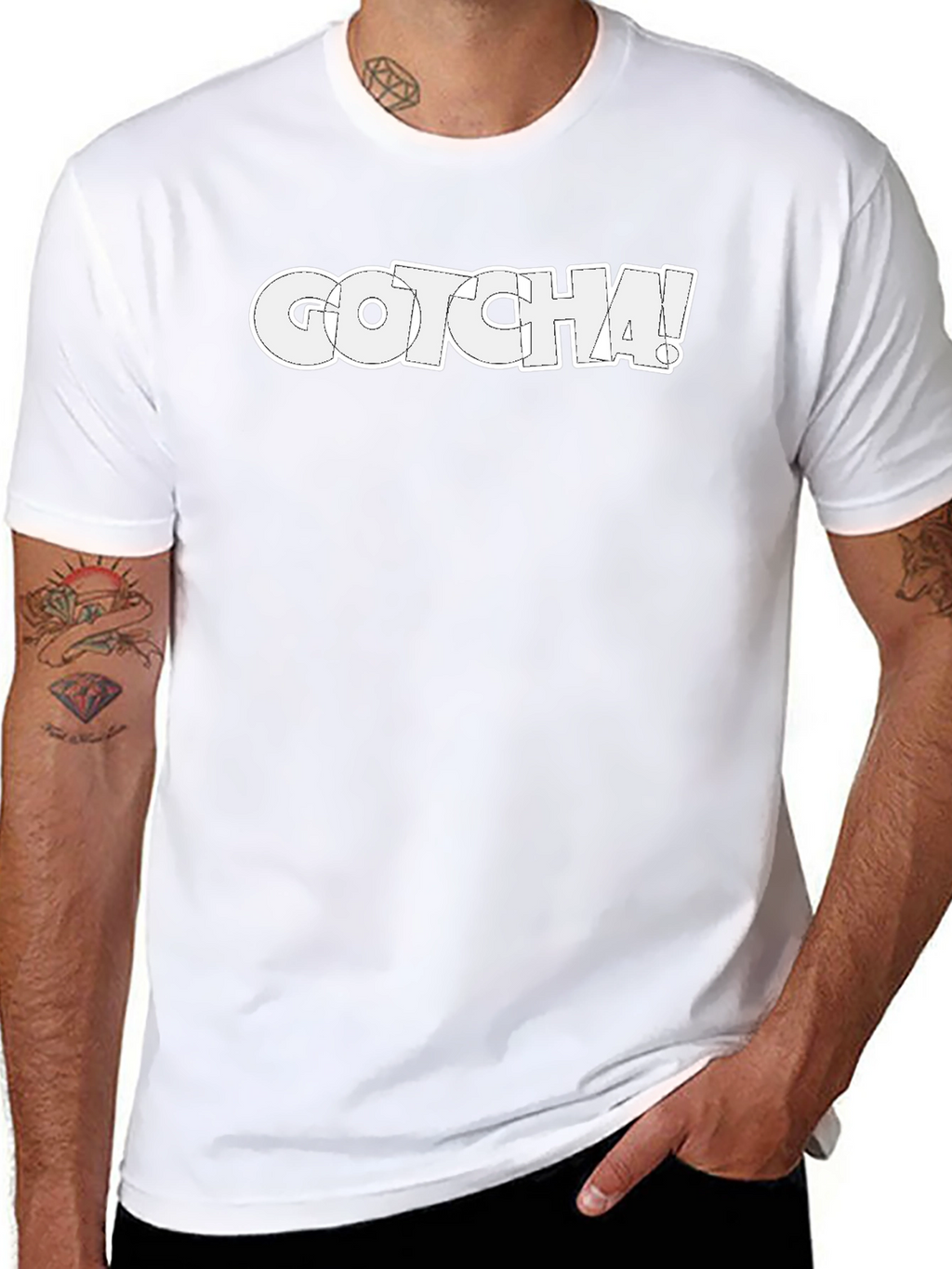 Gotcha! Graphic Print Crew Neck T-Shirt