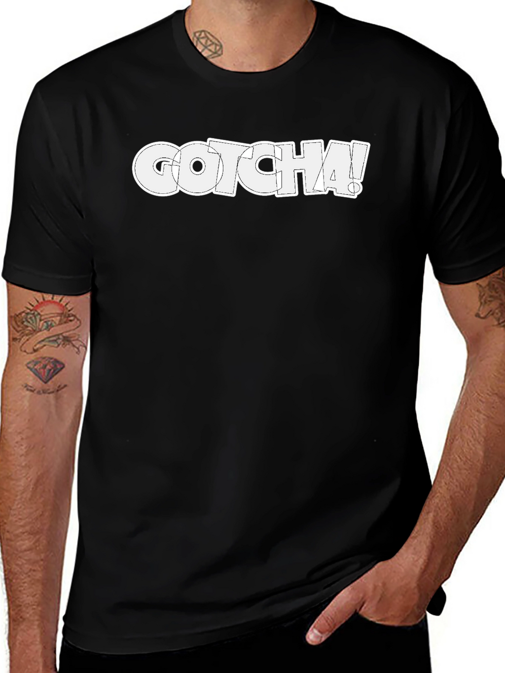 Gotcha! Graphic Print Crew Neck T-Shirt