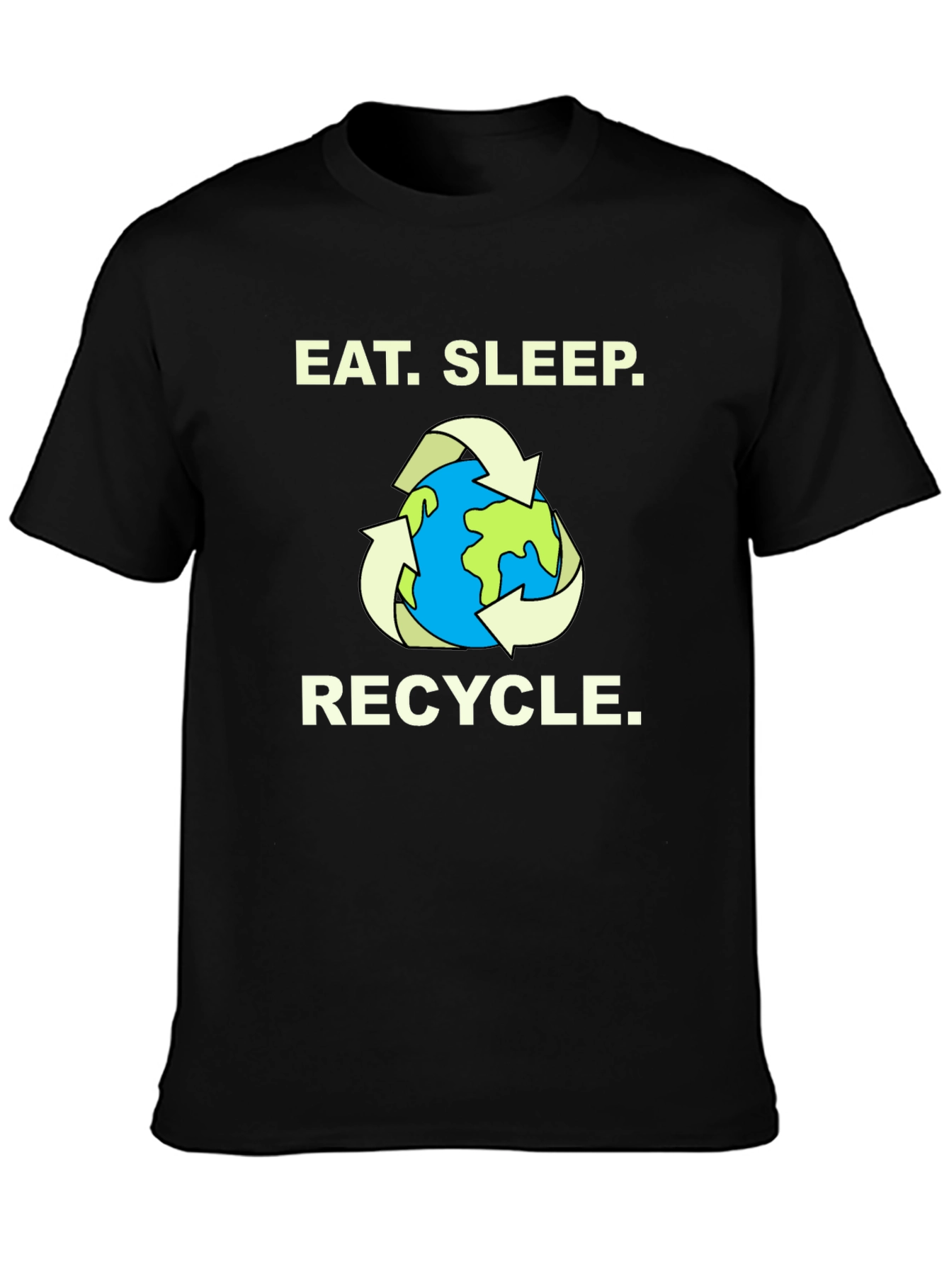Eat. Sleep. Recycle. T-Shirt - Earth Graphic Tee