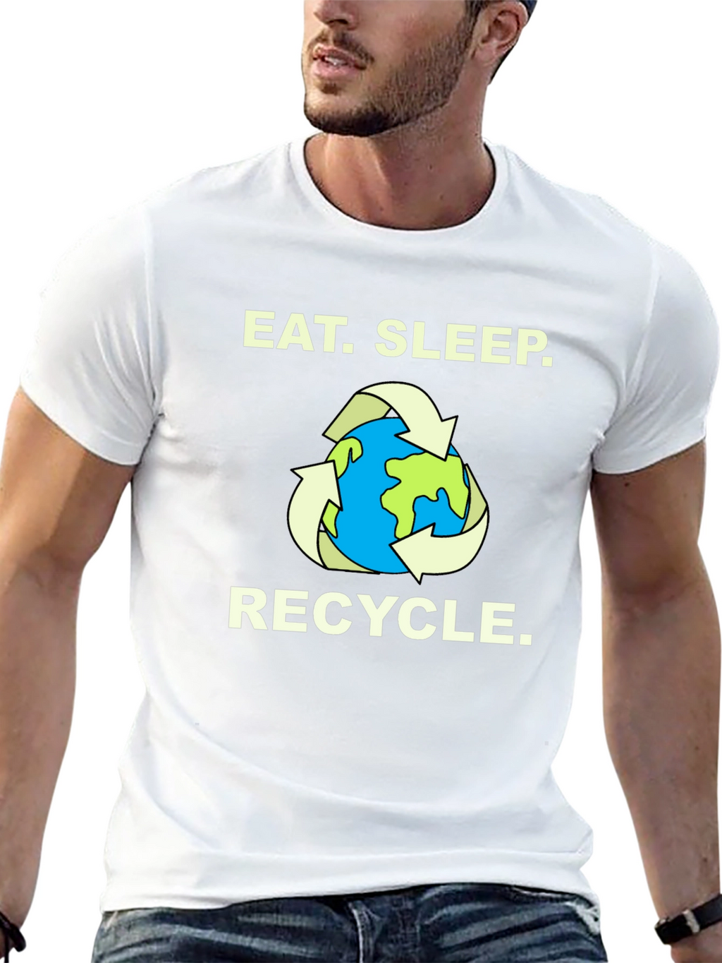 Eat. Sleep. Recycle. T-Shirt - Earth Graphic Tee