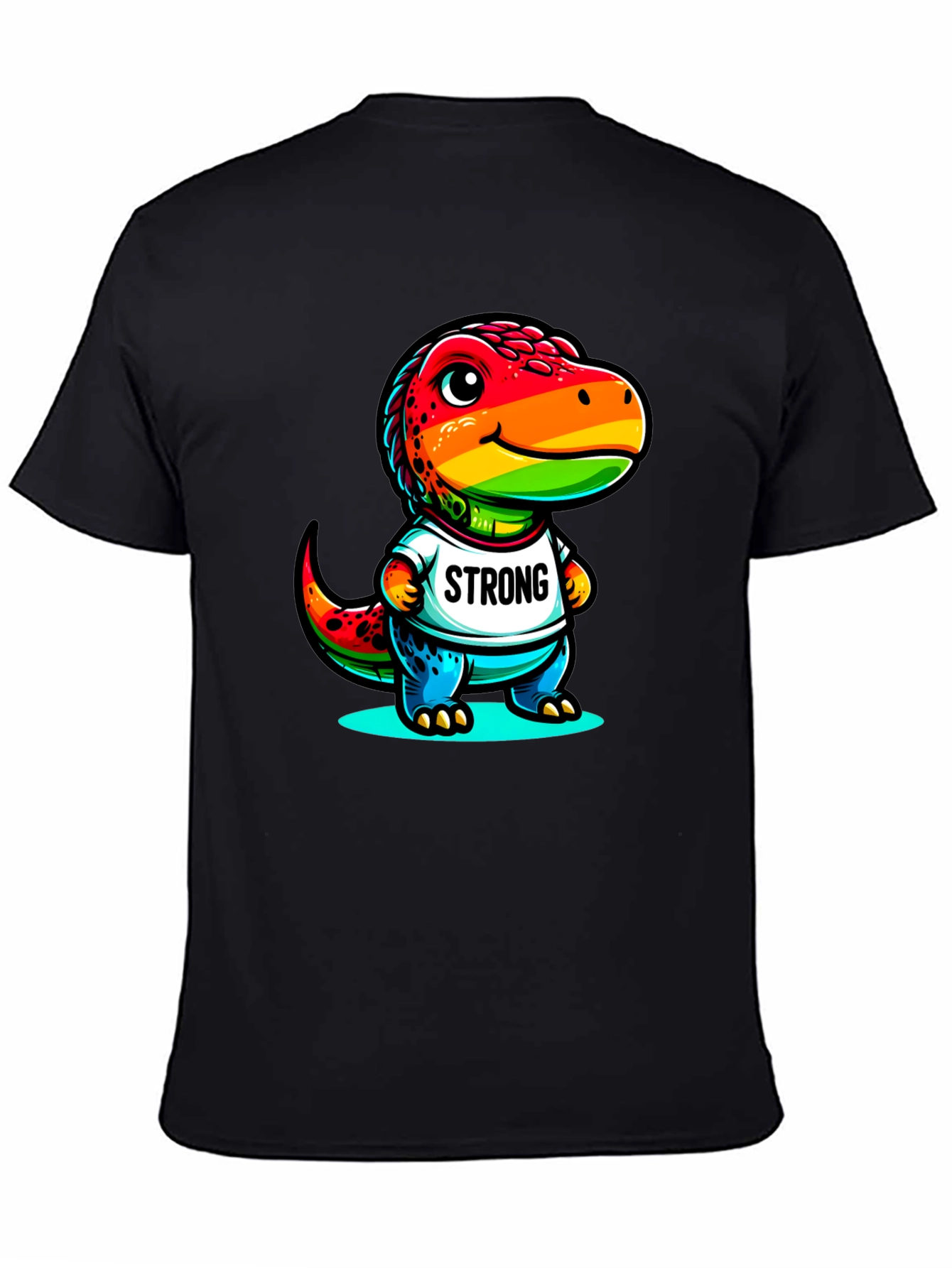 Rainbow Dinosaur Strong T-Shirt