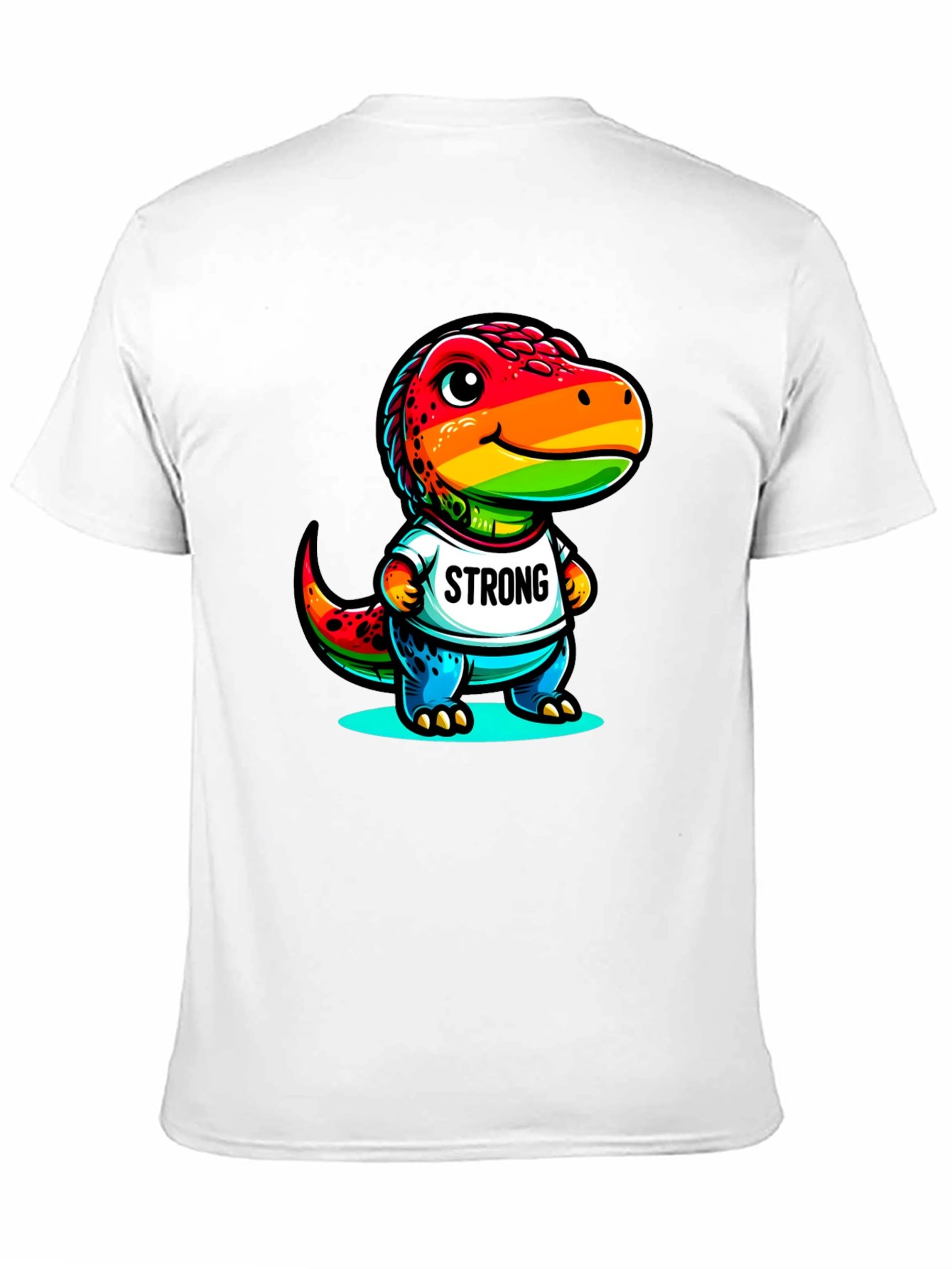 Rainbow Dinosaur Strong T-Shirt